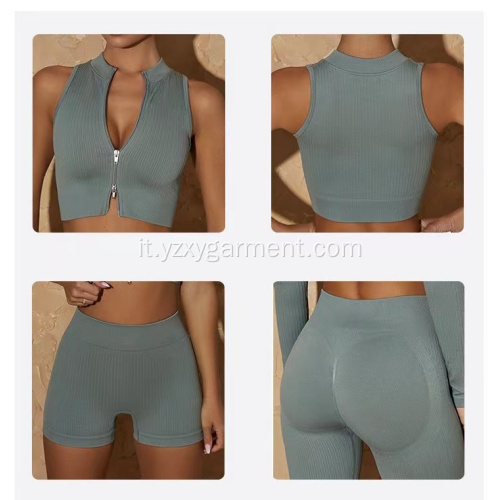 Set di yoga in tessuto in nylon riciclato